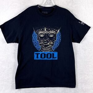 Tool Tshirt Mens L Black Blue Rosetta Alt Heavy Metal LA SoCal Rock Band Tee